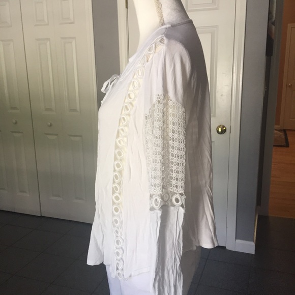 Zara white lace Boho style blouse - Picture 4 of 8